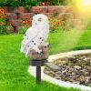Solar Powered Owl Garden Light IP65 Waterproof LED Owl Landscape Lamp Decorative Lawn Lights - White