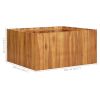 Garden Raised Bed 39.4"x39.4"x19.7" Solid Acacia Wood - Brown
