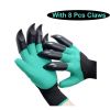 Gardening Gloves With Claws; Waterproof And Breathable Garden Gloves For Digging And Planting; Outdoor Tool Accessories - 1 Pair With 4claws