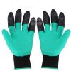 Gardening Gloves With 8 Claws Digging Gloves Garden Planting Vegetable Planting Flower Weeding Protection - green