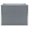 Raised Garden Bed 39.4"x39.4"x30.3" Galvanized Steel Gray - Gray