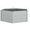 Garden Raised Bed 50.8"x17.7" Galvanized Steel Silver - Silver