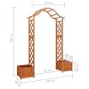 Garden Pergola with Planter Solid Firwood - Brown