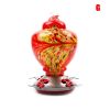 Hummingbird Feeder for Outdoors Hand Blown Colorful Glass Feeder with Ant Moat Gardening Supplies Bird Feeder Ant Proof - f