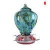 Hummingbird Feeder for Outdoors Hand Blown Colorful Glass Feeder with Ant Moat Gardening Supplies Bird Feeder Ant Proof - c