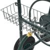 Garden Hose Trolley with 1/2" Hose Connector 246.1' Steel - Green