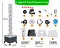 Hydroponic Tower 15 Layers 45 Plant Sites NFT Vertical Gardening Hydroponics System Grow Kit - 15 Layers 45 Holes