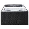 Garden Planter Black 61.8"x31.5"x15.7" Poly Rattan - Black