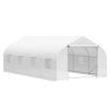 20' x 10' x 7' Tunnel Greenhouse Large Walk-In Warm House;  Roll Up Door - white