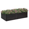 Garden Planter Black 61.8"x31.5"x15.7" Poly Rattan - Black