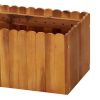 Garden Raised Bed 78.7"x11.8"x9.8" Solid Acacia Wood - Brown