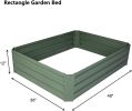 Raised Garden Bed Galvanized Planter Box Anti-Rust Coating for Flowers Vegetables - KM3449