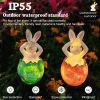 Cute Solar Garden Lights Easter Rabbit Solar LED Lights Waterproof Resin Landscape Lamp Outdoor Solar Lights Party Pathway Yard - LLA0012112-I - CN