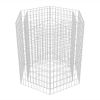 Hexagonal Gabion Raised Bed 39.4"x35.4"x39.4" - Silver