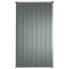 Garden Tool Shed Gray 63.4"x35"x63.4" Galvanized Steel - Gray