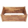 Garden Raised Bed 43.3"x23.6"x17.3" Solid Acacia Wood - Brown