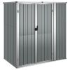 Garden Tool Shed Gray 63.4"x35"x63.4" Galvanized Steel - Gray