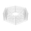 Hexagonal Gabion Raised Bed 63"x55.1"x19.7" - Silver