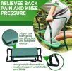 Outdoor 2-in-1 Functional Heavy Duty Garden Stool and Kneeler, Foldable Gardening Bench with Tool Bags for Kneeling and Sitting to Prevent Knee & Back