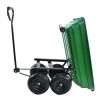 Folding car Poly Garden dump truck with steel frame, 10 inches. Pneumatic tire, 300 pound capacity, 75 liter truck body - as Pic