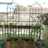 2 Pack Metal Garden Trellis 71" x 19.7" Rustproof Trellis for Climbing Plants Outdoor Flower Support Black - as Pic