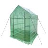 Mini Walk-in Greenhouse Indoor Outdoor -2 Tier 8 Shelves- Portable Plant Gardening Greenhouse (56L x 56W x 76H Inches), Grow Plant Herbs Flowers Hot H