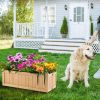 Backyard Wooden Planter Box Folding Raised Garden Plant Container  - Natural - Style B