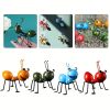 1pc, Metal Ant Ornament, Colorful Cute Insect, Garden Decor, Garden Lawn Decor, Wall Decor, Indoor Decor, Outdoor Decor - Red