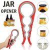 Jar Opener Rubber 4 In 1 Quick Lid Bottle Cap Grip Twister Remover Kitchen Tool