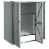 Garden Tool Shed Gray 63.4"x35"x63.4" Galvanized Steel - Gray