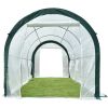 Topline Outdoor Garden Greenhouse with Zipper Openings - White