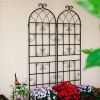 2 Pack Metal Garden Trellis 71" x 19.7" Rustproof Trellis for Climbing Plants Outdoor Flower Support Black - as Pic