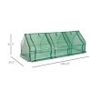 Portable Tunnel Greenhouse Outdoor Garden Mini Hot House with Zipper Doors & Water/UV Cover 9' L x 3' W x 3' H - Green