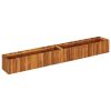 Garden Raised Bed 78.7"x11.8"x9.8" Solid Acacia Wood - Brown