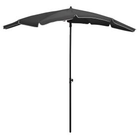 Garden Parasol with Pole 78.7"x51.2" Anthracite - Anthracite