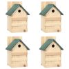 Bird Houses 4 pcs 9.1"x7.5"x13" Firwood - 47248