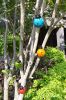 Set of 4 Cute Metal Ladybugs Garden Sculptures & Statues  - Blue