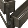 Garden Folding Planter Gray 23.6"x5.5"x29.5" Solid Firwood - Grey