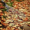 Garden Leaf Rake Adjustable Lightweight 62.6". Telescopic Metal Rake - KM3622