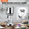 VEVOR 300g Electric Grain Mill Grinder, High Speed 1900W Commercial Spice Grinders, Stainless Steel Pulverizer Powder Machine, for Dry Herbs Grains Sp