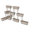 Garden Planter 3 pcs 39.4" Taupe - Taupe