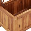 Garden Raised Bed with Trellis Solid Acacia Wood - Brown