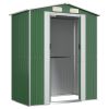 Garden Shed Green 75.6"x42.5"x87.8" Galvanized Steel - Green