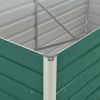 Raised Garden Bed 63"x31.5"x30.3" Galvanized Steel Green - Green