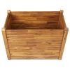 Garden Raised Bed 43.3"x23.6"x33.1" Solid Acacia Wood - Brown