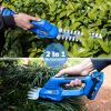 2 in 1 Electric Hedge Trimmer 20V Cordless Lawn Mower Battery Pruner Garden Tools Shears Shrub Trimmer for Grass By PROSTORMER - 2