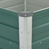 Garden Raised Bed Galvanized Steel 50.8"x50.8"x31.3" Green - Green