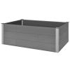 Garden Raised Bed WPC 59.1"x39.4"x21.3" Gray - Grey