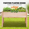 VEVOR Wooden Raised Garden Bed Planter Box 47.2x22.8x30" Flower Vegetable Herb - Default