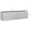 Garden Raised Bed 63"x15.7"x17.7" Galvanized Steel Silver - Silver